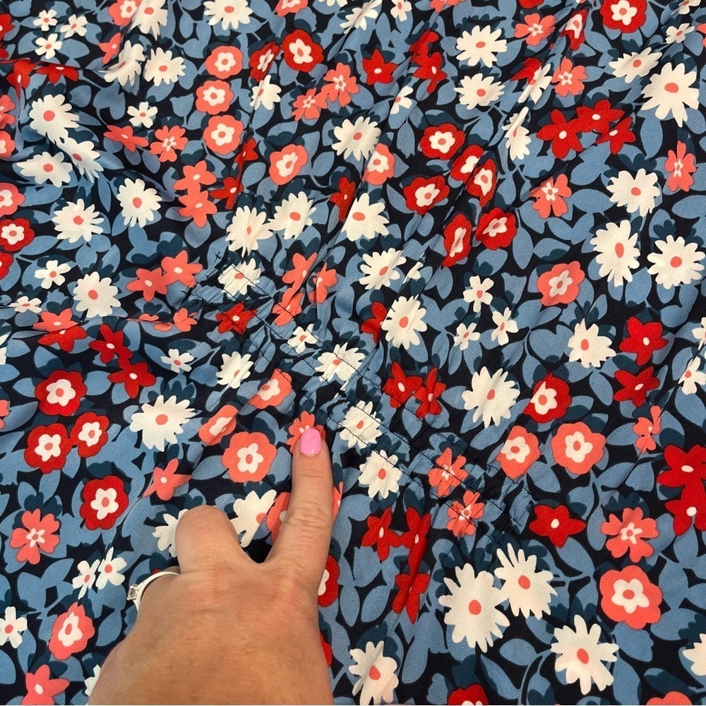 Kate Spade Daisy Shadows navy pink floral Kaftan size medium - Picture 7 of 9